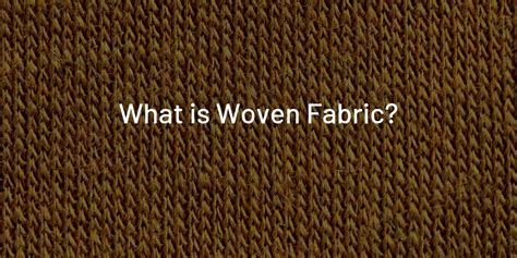 woven material meaning